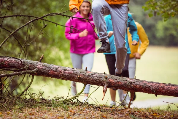 Friends having fun on a hike — Stock Photo, Image