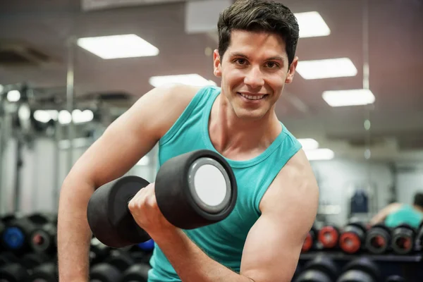 Man  lifting dumbbell — Stock Photo, Image