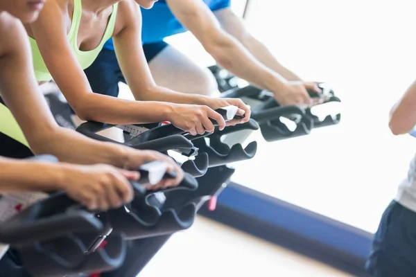 Fit people in a spin class — Stock Photo, Image