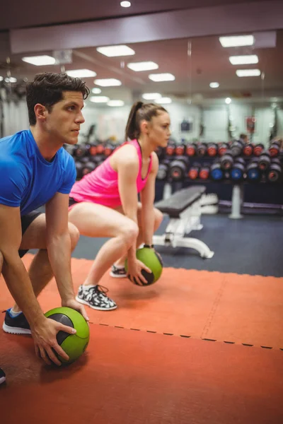Fit couple working out — Stock Photo, Image