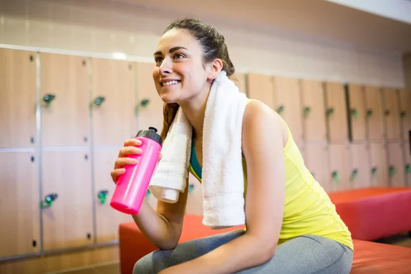Smiling woman ready for a workout — Stock Photo, Image