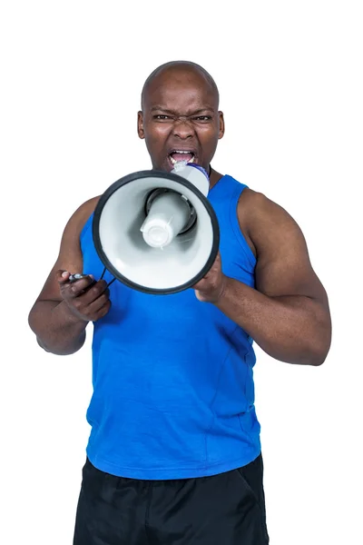 Trainer controleren zijn stopwatch — Stockfoto