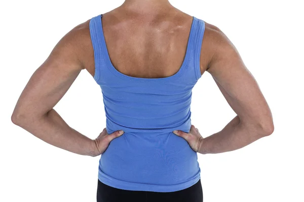 Widok z tyłu mięśni kobiety — Zdjęcie stockowe