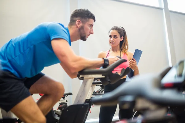 Trainer timing man — Stock Photo, Image