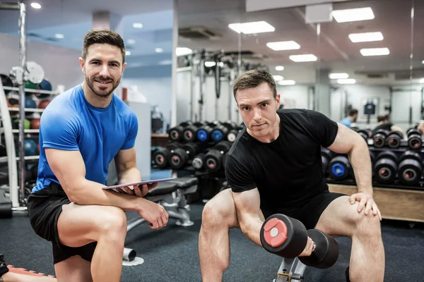 Fit man working out