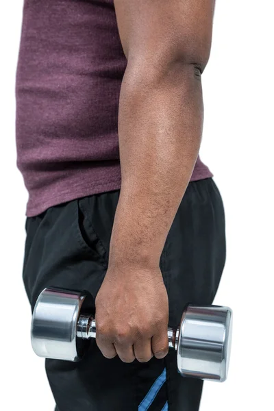 Hombre haciendo ejercicio con mancuerna —  Fotos de Stock