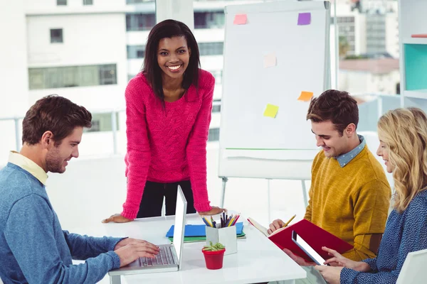 Creative business team working together — Stock Photo, Image