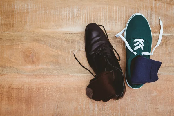 View of two different shoes — Stock Photo, Image