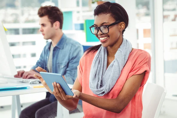 Creative business team working hard together — Stock Photo, Image