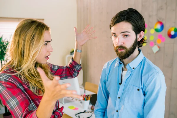 Creative team shouting at each other — Stock Photo, Image