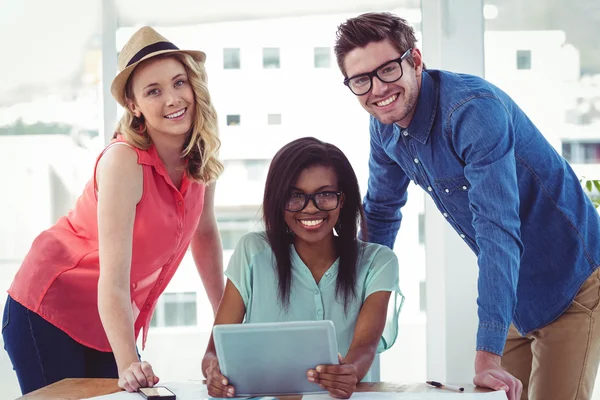 Creative business team working hard together — Stock Photo, Image