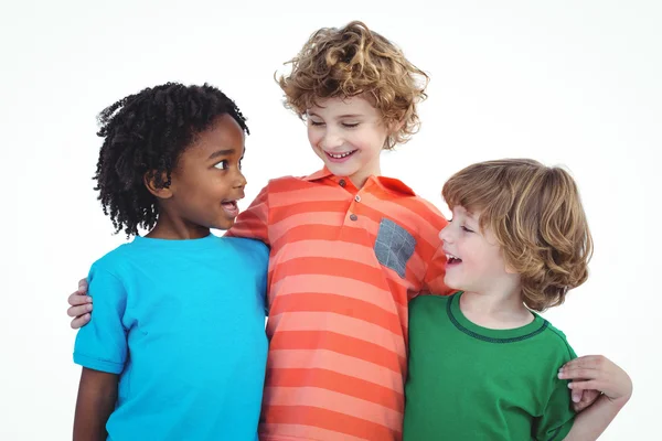 A row of children standing together — Stock Photo, Image