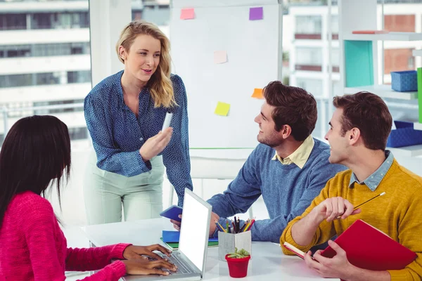 Creative business team working together — Stock Photo, Image