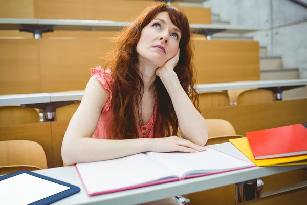 Mature student in lecture hall — Stock Photo, Image