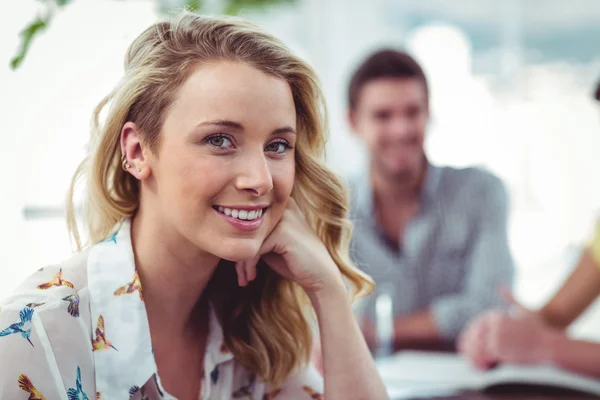 Creative business team working hard together — Stock Photo, Image