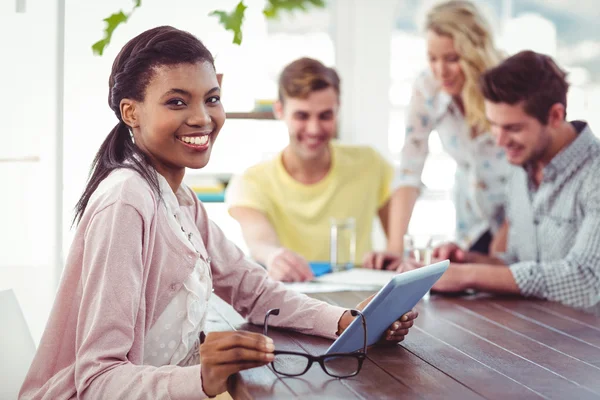 Creative business team working hard together — Stock Photo, Image