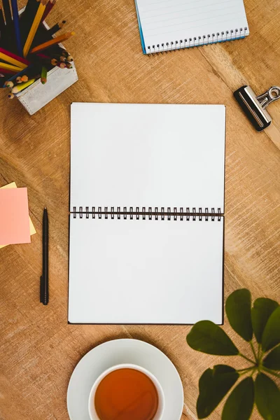 Business stuff on wood desk — Stock Photo, Image