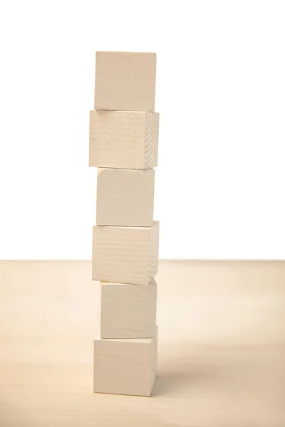 Tower of blocks on table — Stock Photo, Image