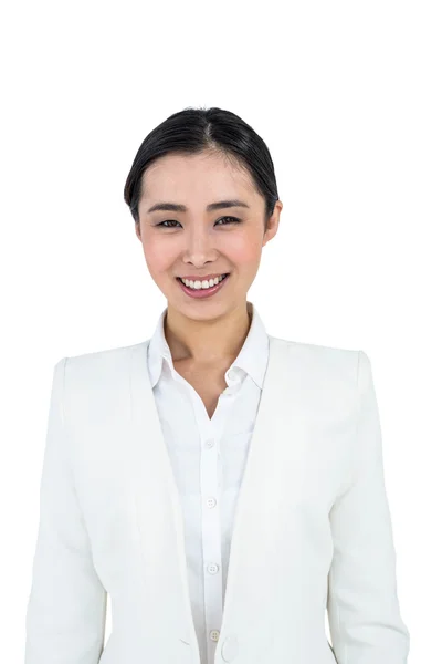 Sorrindo mulher de negócios inteligentemente vestida — Fotografia de Stock