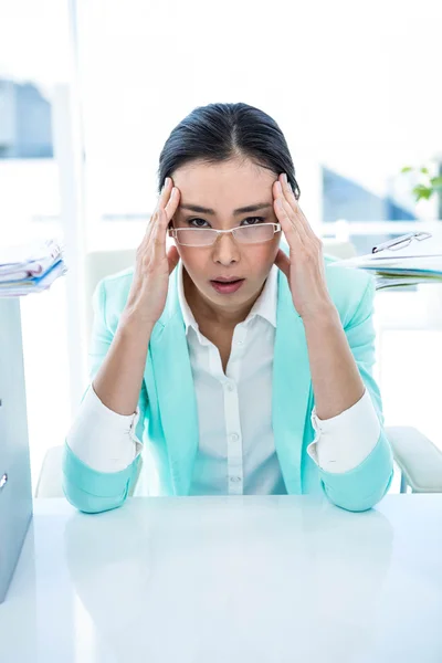 Stressato fuori affari donna — Foto Stock