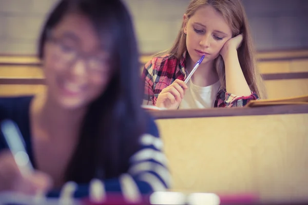 Thoughtful student during class — Stock Photo, Image