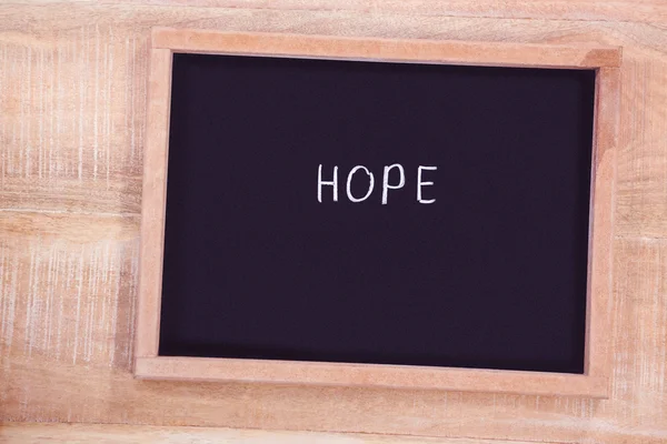 Svarta tavlan med hopp text — Stockfoto