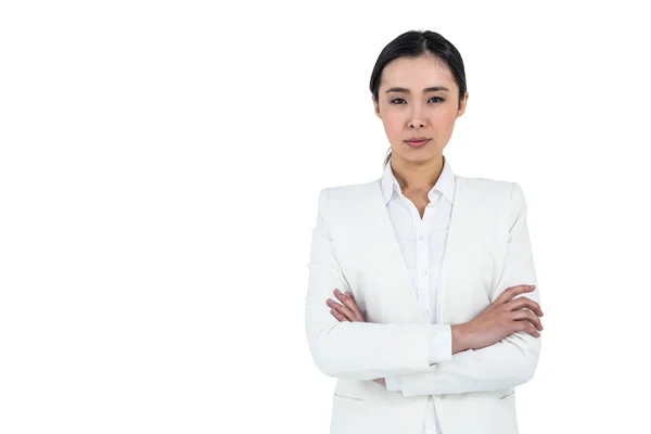 Serious businesswoman with crossed arms — Stock Photo, Image