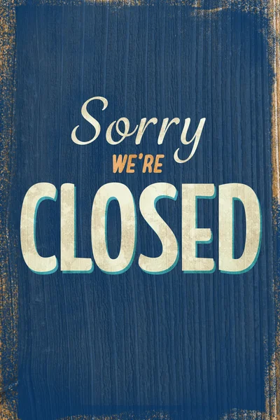 Vintage blue closed sign — Stock Photo, Image