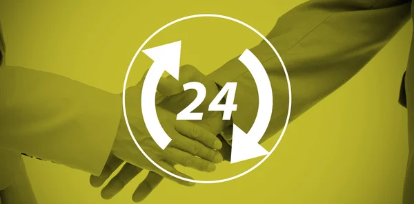 Close up of business people shaking their hands — Stock Photo, Image