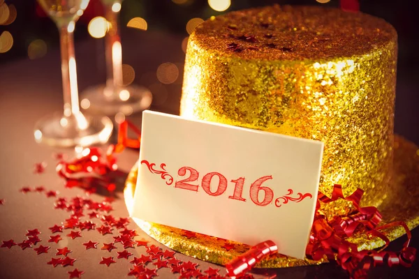 Mesa en la víspera de año nuevo celebración — Foto de Stock