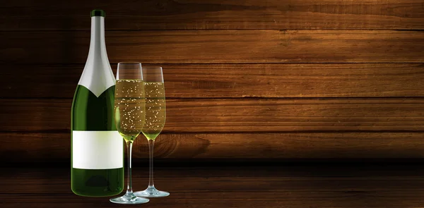 Composite image of champagne — Stock Photo, Image