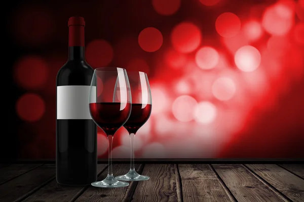 Kompozit kép vörös bor — Stock Fotó