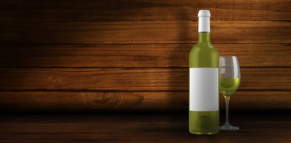 Sammansatt bild av vitt vin — Stockfoto