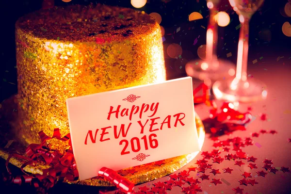 Mesa en la víspera de año nuevo celebración — Foto de Stock