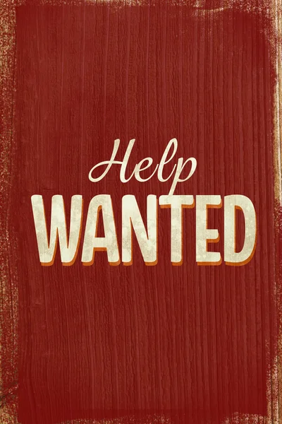 Vintage help wanted sign — Stock Photo, Image