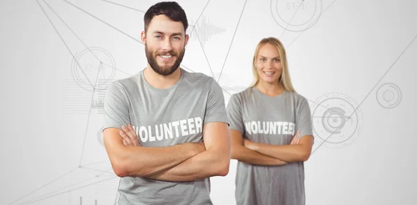 Retrato de voluntario alegre en la oficina —  Fotos de Stock