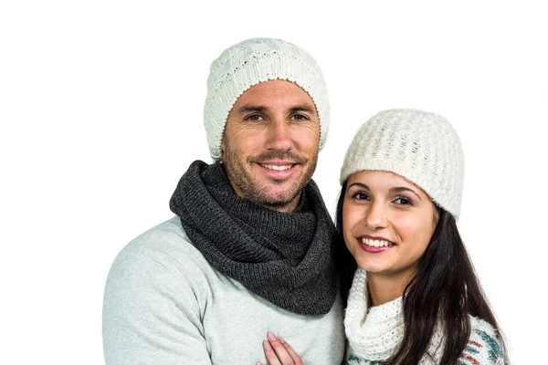 Sonriente pareja mirando a la cámara — Foto de Stock