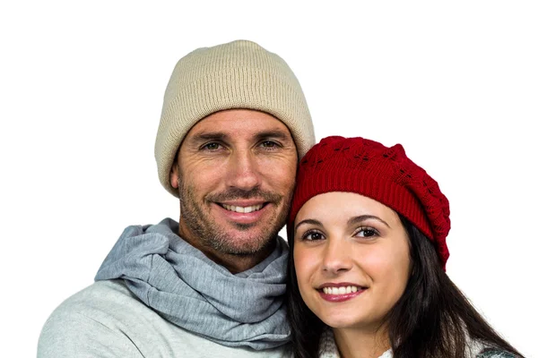 Smiling couple looking at camera — Stock Photo, Image