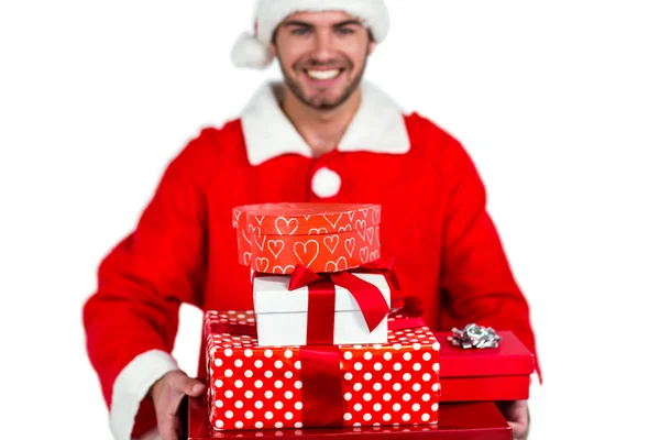 Hombre feliz con regalos —  Fotos de Stock