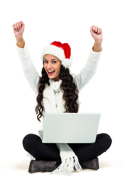 Woman  using laptop — Stock Photo, Image