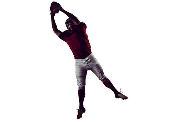 Futbol yakalamak Amerikan futbolu oyuncusu — Stok fotoğraf