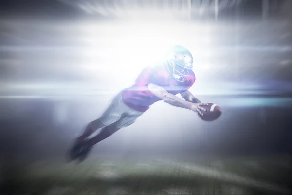 American football player scoring a touchdown — Stock Photo, Image