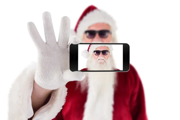 Mano celebración de teléfono móvil — Foto de Stock