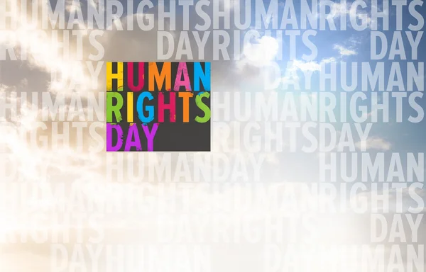 Direitos humanos contra o cenário — Fotografia de Stock