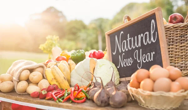 Año Nuevo natural contra hortalizas —  Fotos de Stock