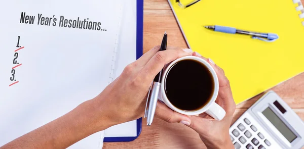 Hands taking notes — Stock Photo, Image