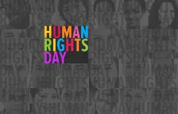 Mänskliga rättigheter mot huvudet skott profilbilder — Stockfoto