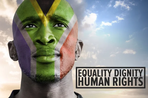 Praw człowieka przeciwko człowiekowi Republiki Południowej Afryki — Zdjęcie stockowe