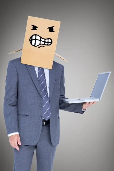Verbundbild eines anonymen Geschäftsmannes — Stockfoto