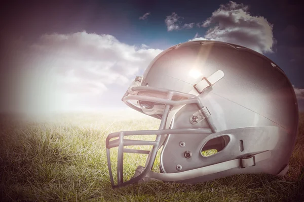 Imagem composta de capacete de futebol americano — Fotografia de Stock
